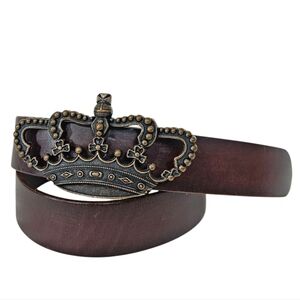 CAbi HRH Wide Leather Belt in Brown Size Small